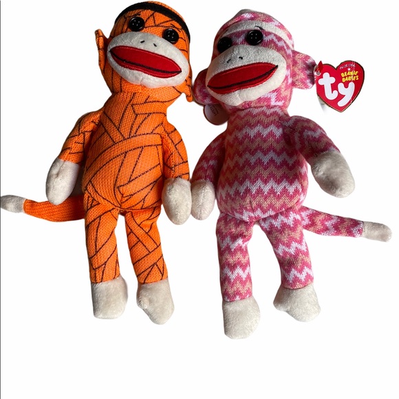 ty beanie baby sock monkey